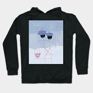 Kids and Fancy Hats Stick Figure Hoodie